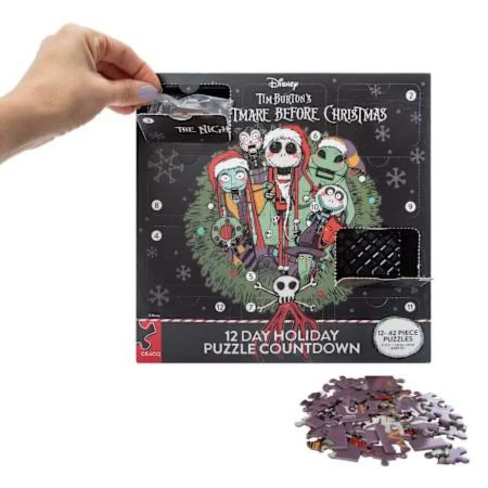 Disney The Nightmare advent Before Christmas 12-Day Holiday Puzzle Countdown